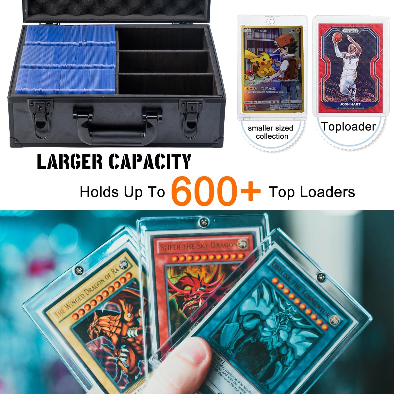 Toploader Storage Box,Trading Card Case Sports Card Storage Box with Key Lock…