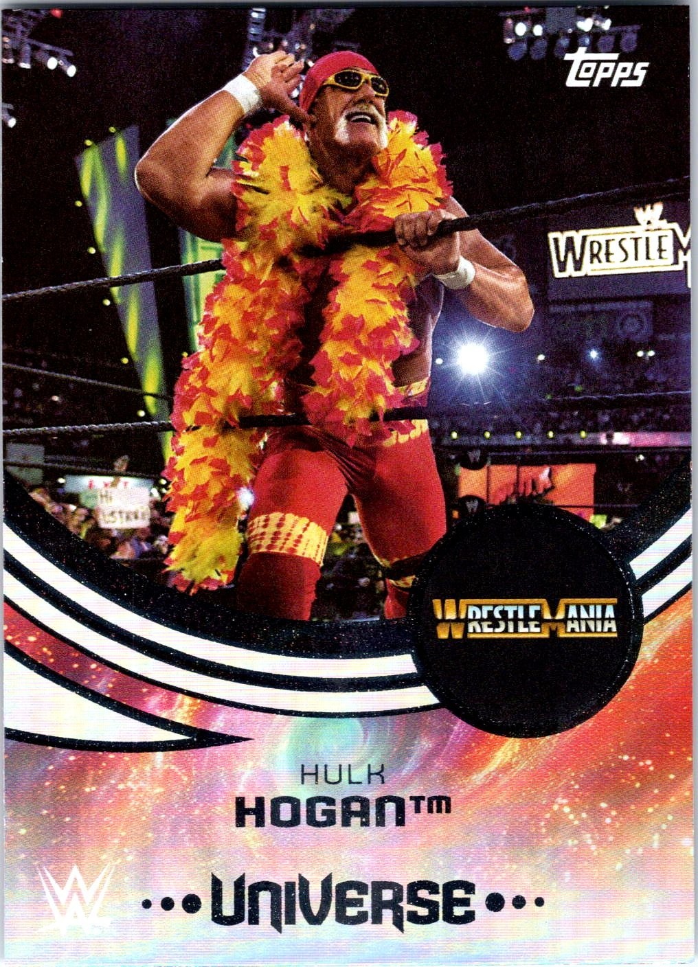 Hulk Hogan 2025 Topps Universe WWE #219 Wrestlemania Event Variation Card