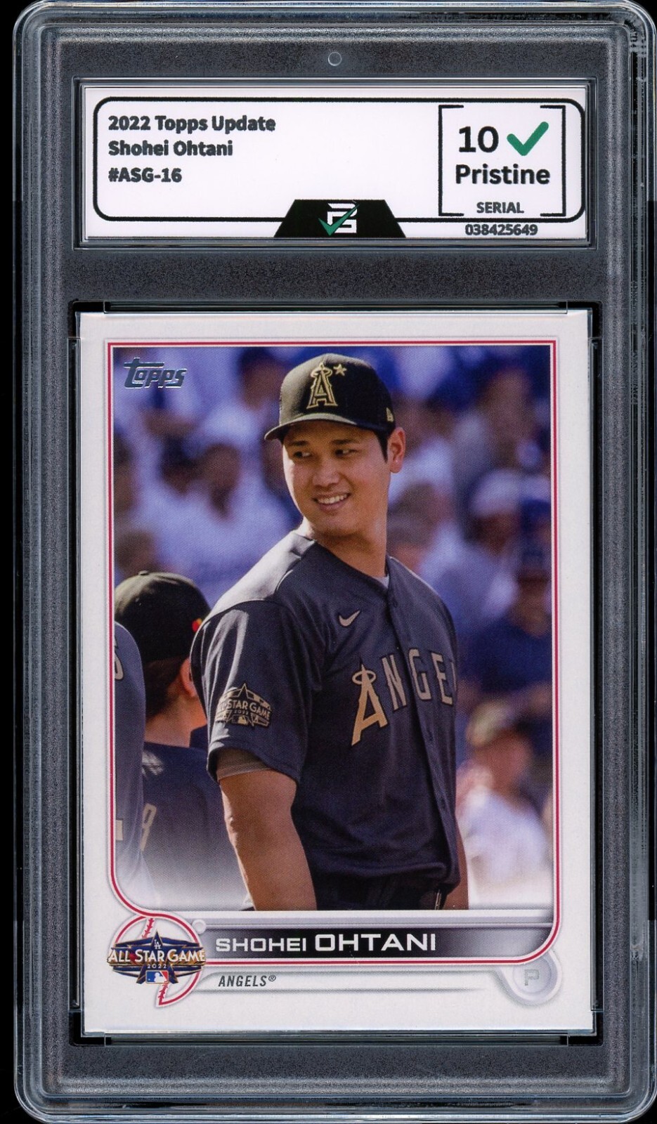 2022 Topps Update #ASG-16 Shohei Ohtani PRIME GRADED 10 GEM Mint
