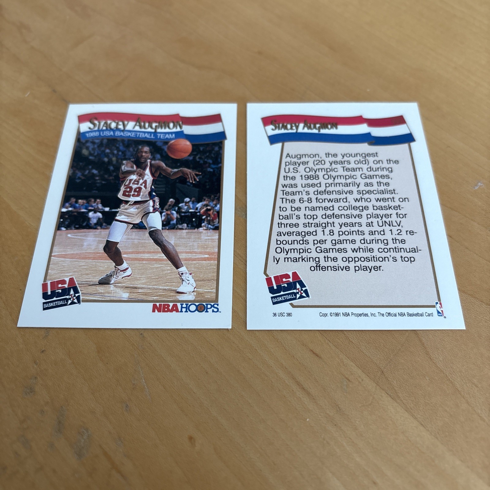 1991-92 Hoops #566 Stacey Augmon USA Basketball Card