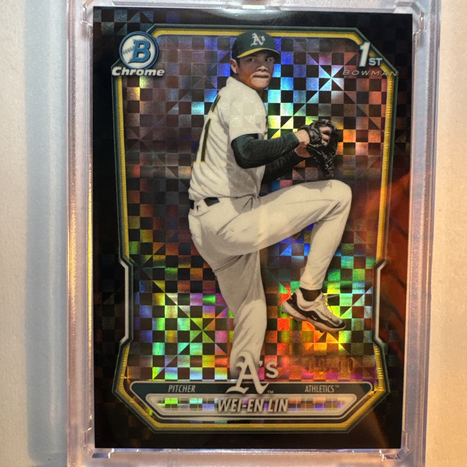 Wei-En Lin 1st /10 Black X-Fractor Geometric #BCP-125 2026 Bowman Athletics