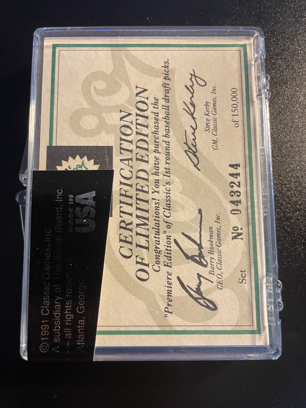1990 Classic Draft Picks Baseball Limited Edition Set SEALED Chipper Jones (QTY)