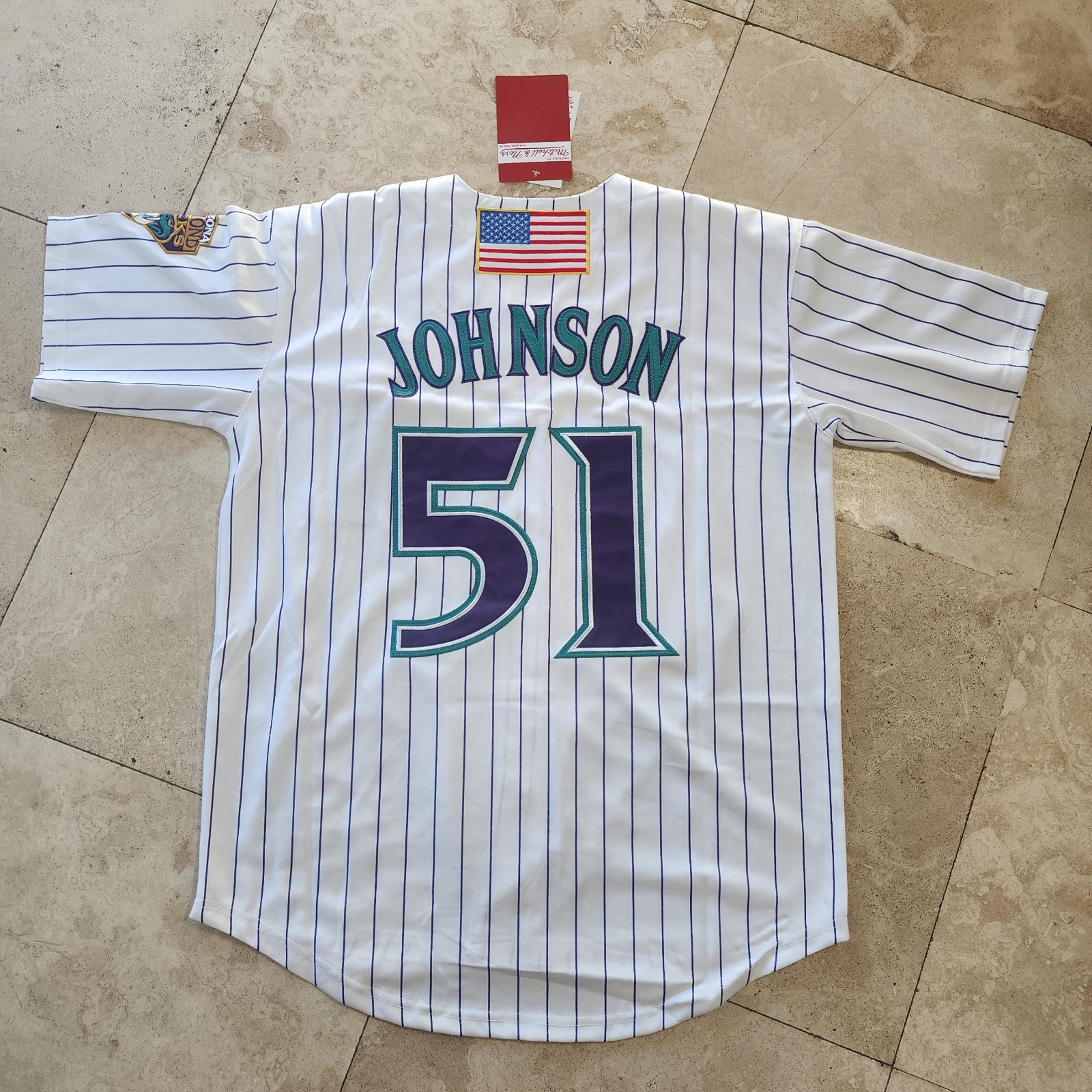Randy Johnson 2001 Arizona Diamondbacks Men’s Alt Ivory Throwback Jersey