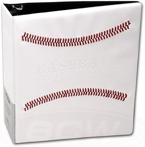 BCW Baseball Cards Collection Binder 3″ Wide Album Holds 90 Pages 3 D Rings New