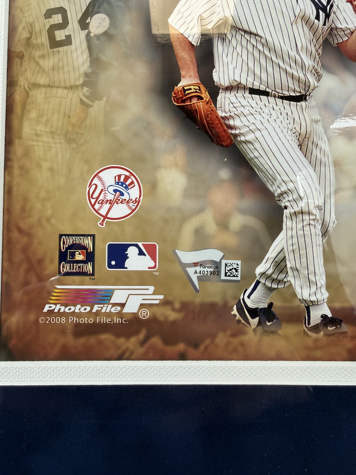 Wells Larsen Cone Signed Yankees Perfection Print Framed Fanatics COA