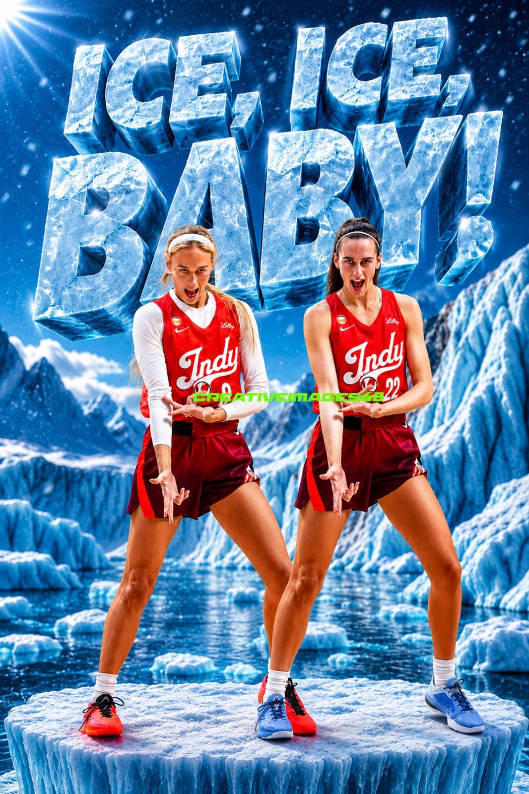 Sophie Cunningham and Caitlin Clark WNBA Indiana Fever 4×6 GLOSSY PHOTO-