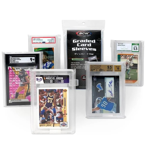 BCW (New) Resealable Graded Card Sleeves – 1 Pack (100ct) Fits PSA, BGS, SGC +