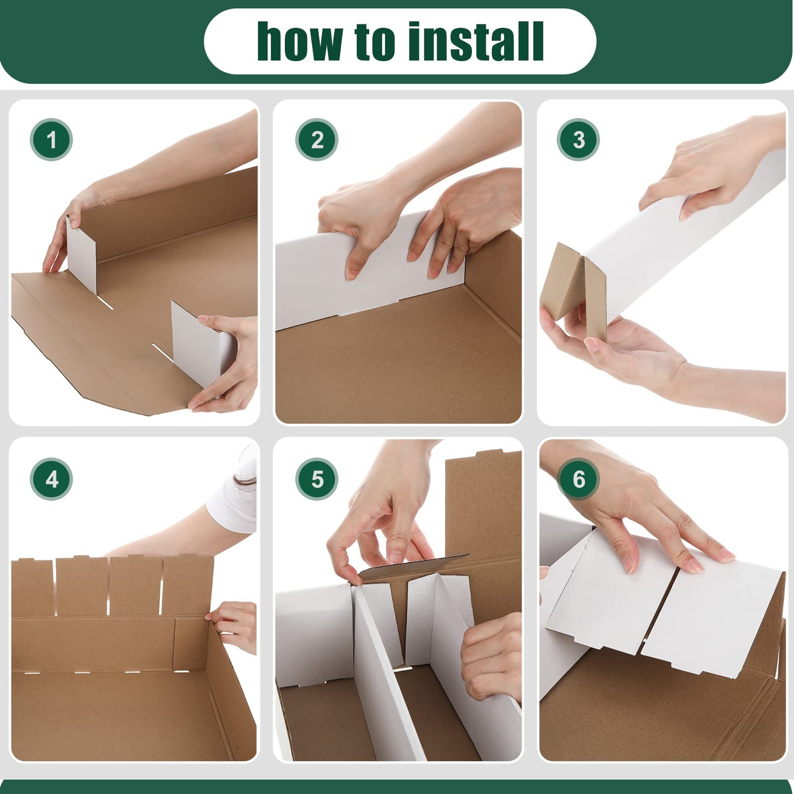 6 Pcs 5000 Count Card Storage Boxes for Trading and Gaming Cards White Cardbo…