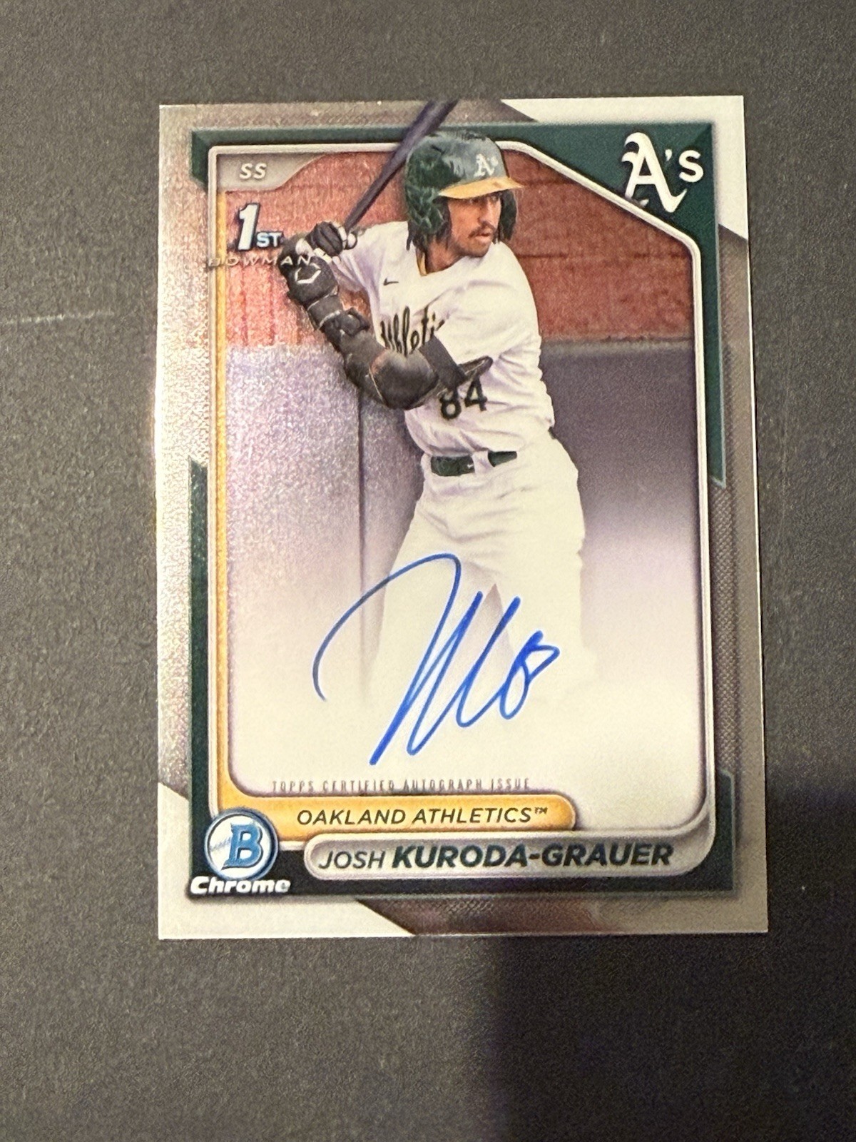 2024 Bowman Draft Josh Kuroda-Grauer Chrome Auto 1st Prospect CPA-JK Athletics