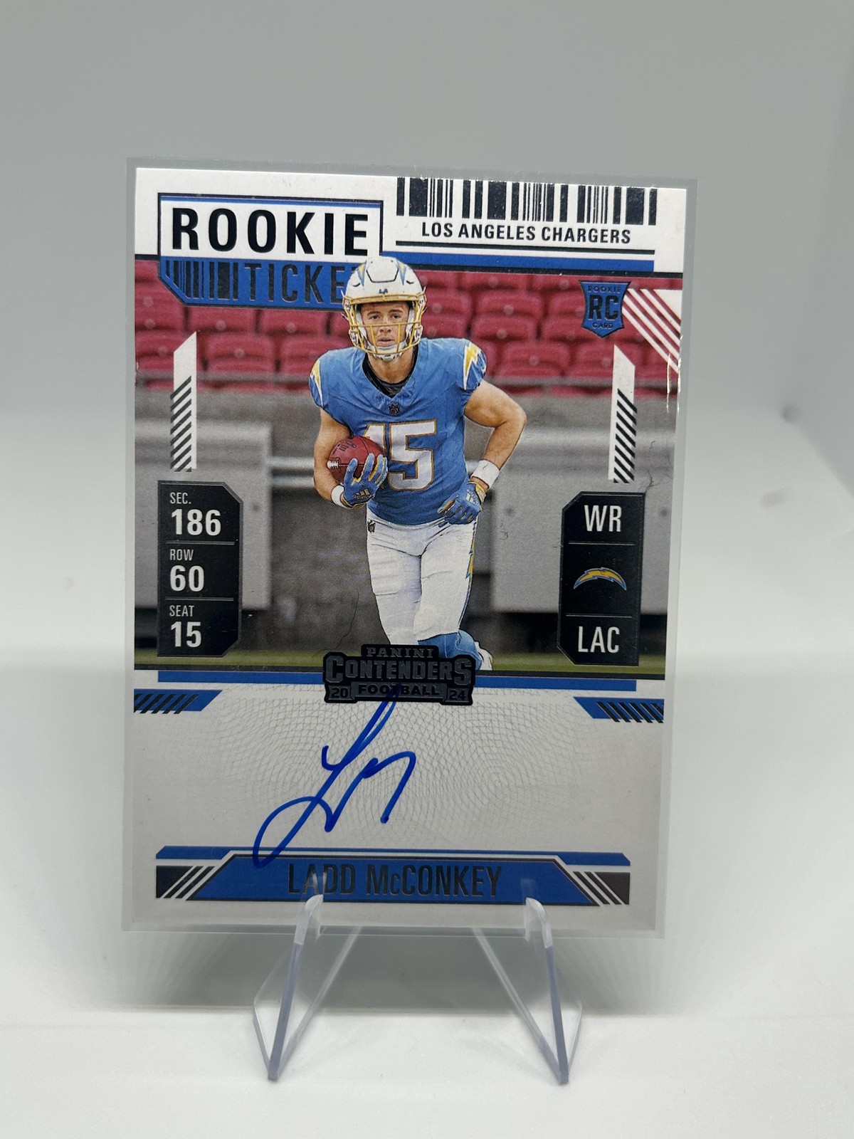2024 Panini Contenders #110 Ladd McConkey Rookie Ticket Autograph