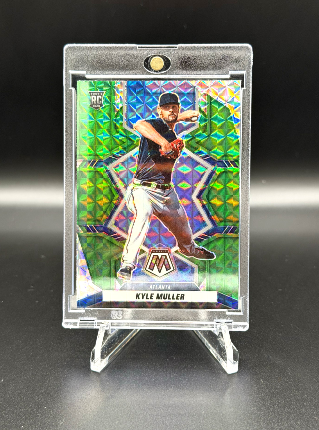 2022 Panini Mosaic #205 Kyle Muller Green Mosaic RC Atlanta Braves