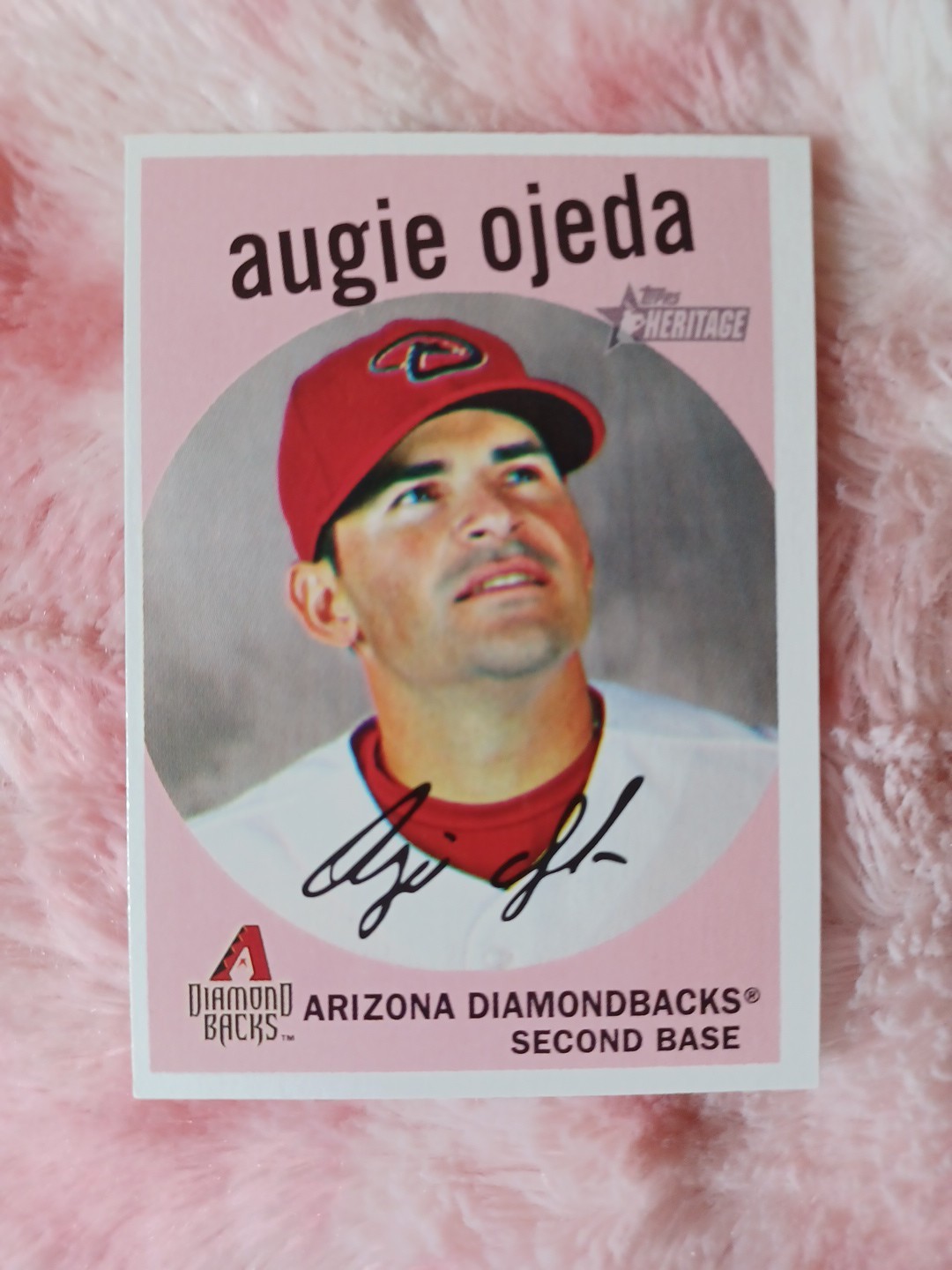 2008 Topps Heritage #465 Augie Ojeda SP Short Print Arizona Diamondbacks MLB