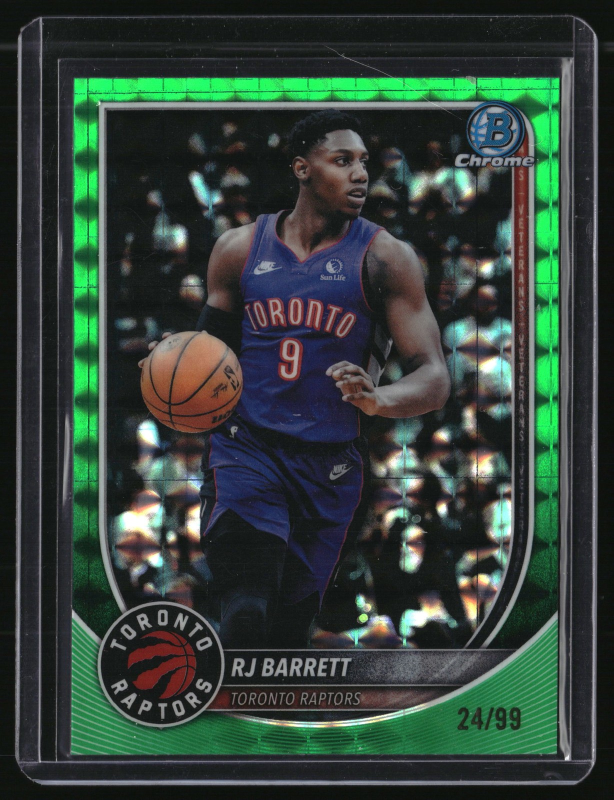 2025-26 Bowman #BCV-156 RJ Barrett Chrome Green Mojo Refractors #/99