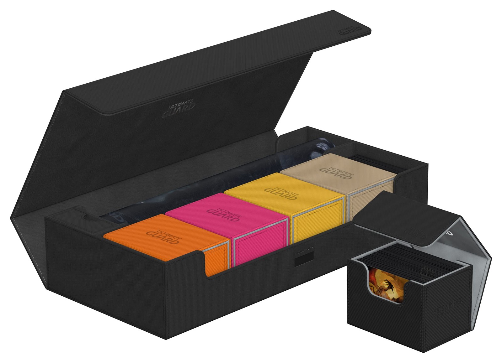 Superhive 550+, Deck Case for 550 Double-Sleeved TCG Cards, Black, Compatible…