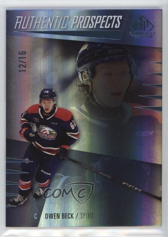 2023-24 Upper Deck SP Game Used CHL Edition 12/16 Owen Beck #20 Rookie RC j7z