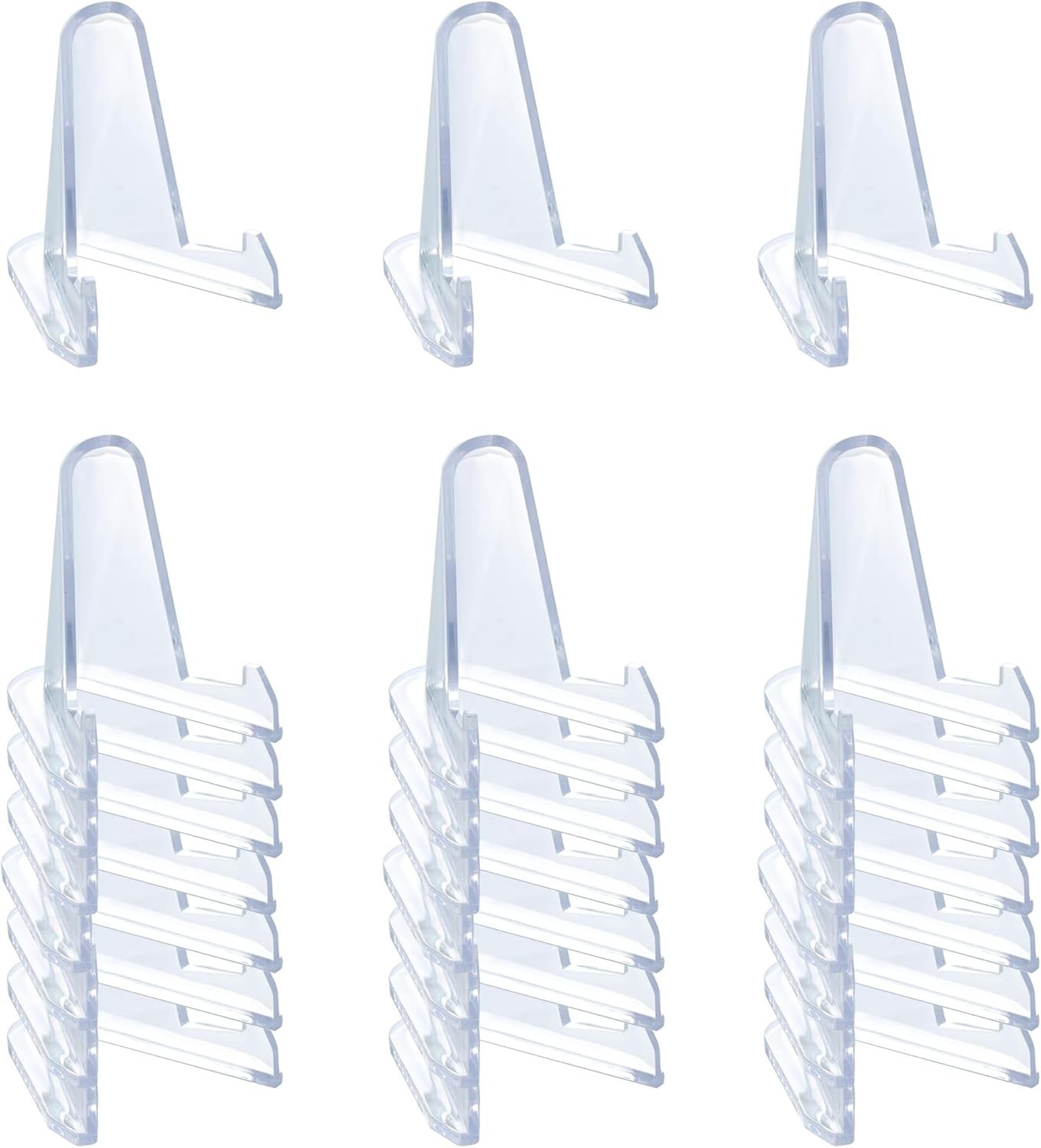 Versatile 24-Piece Acrylic Display Stands – Ideal for Cards and Collectibles