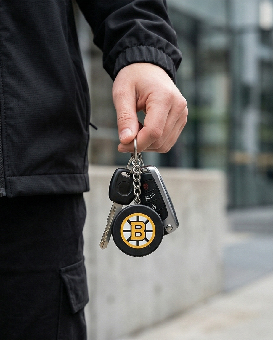 Boston Bruins Mini Puck Key Chain by Inglasco