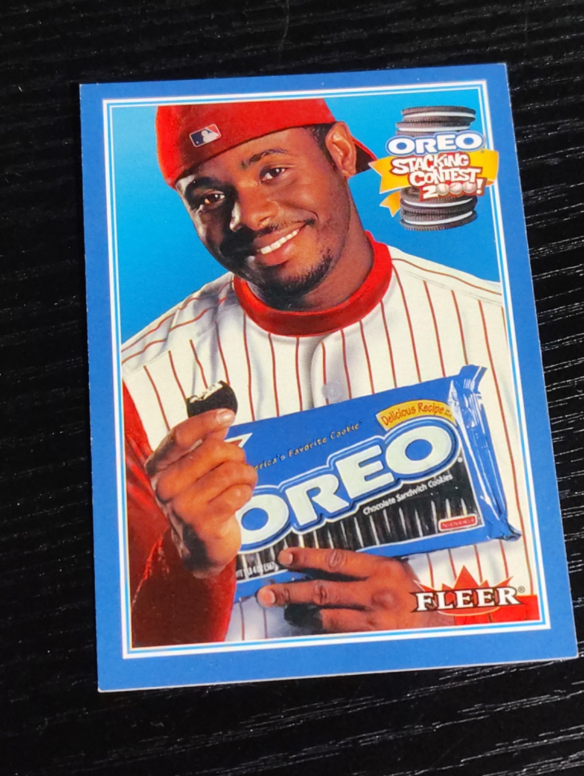 2000 Fleer Oreo Stacking Contest Baseball Card NNO Ken Griffey Jr. Reds