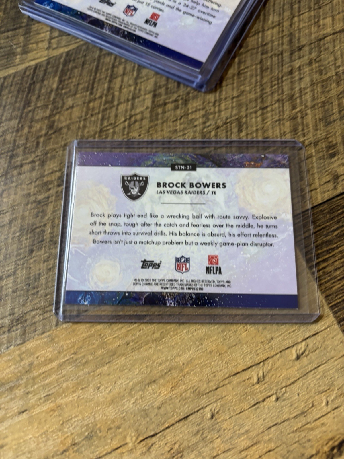 2025 Topps Cosmic Chrome Brock Bowers Stars of The Night #STN-21 Raiders