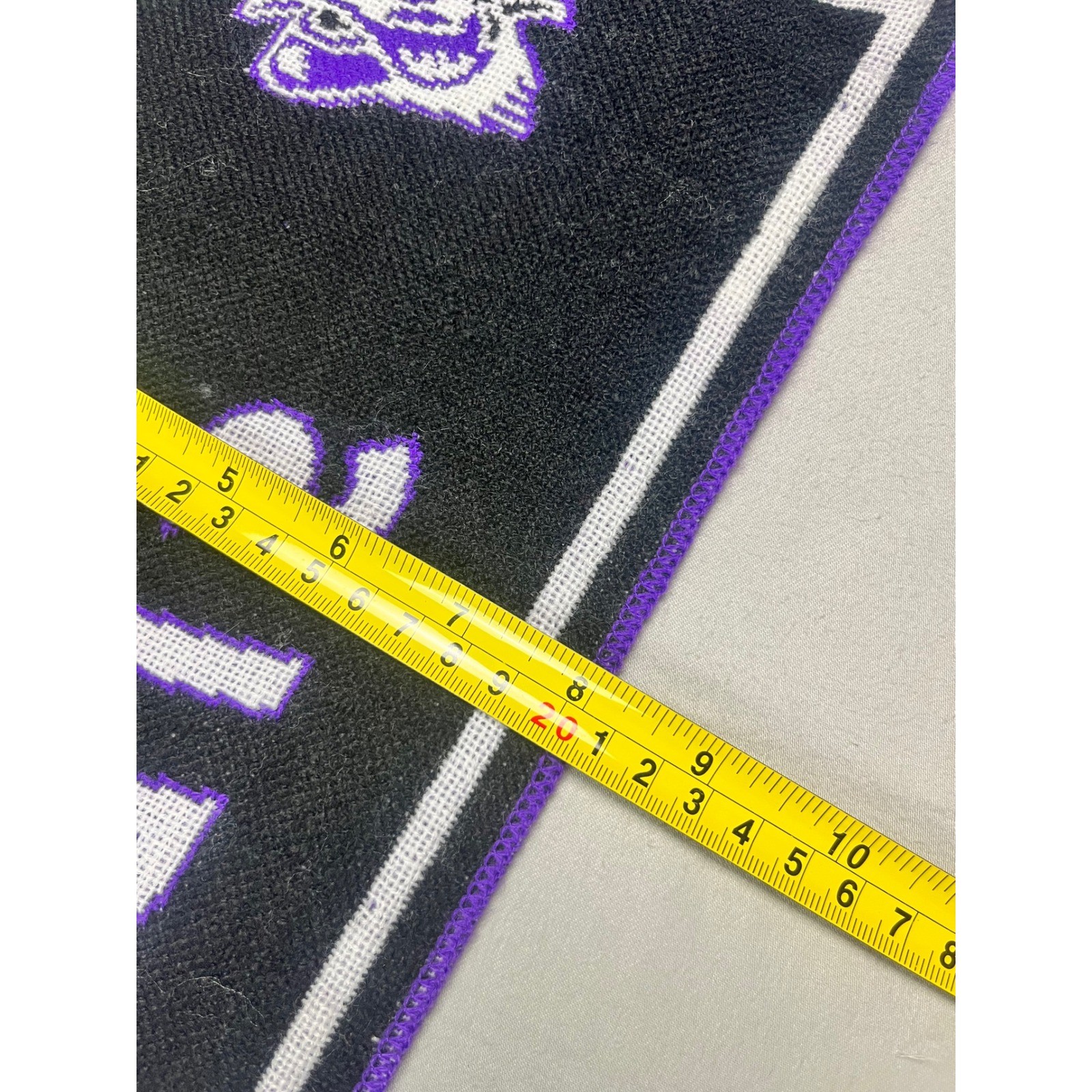 Bam Bams Dallas Sidekicks Purple Black Knit Soccer Scarf Reversible Fringed