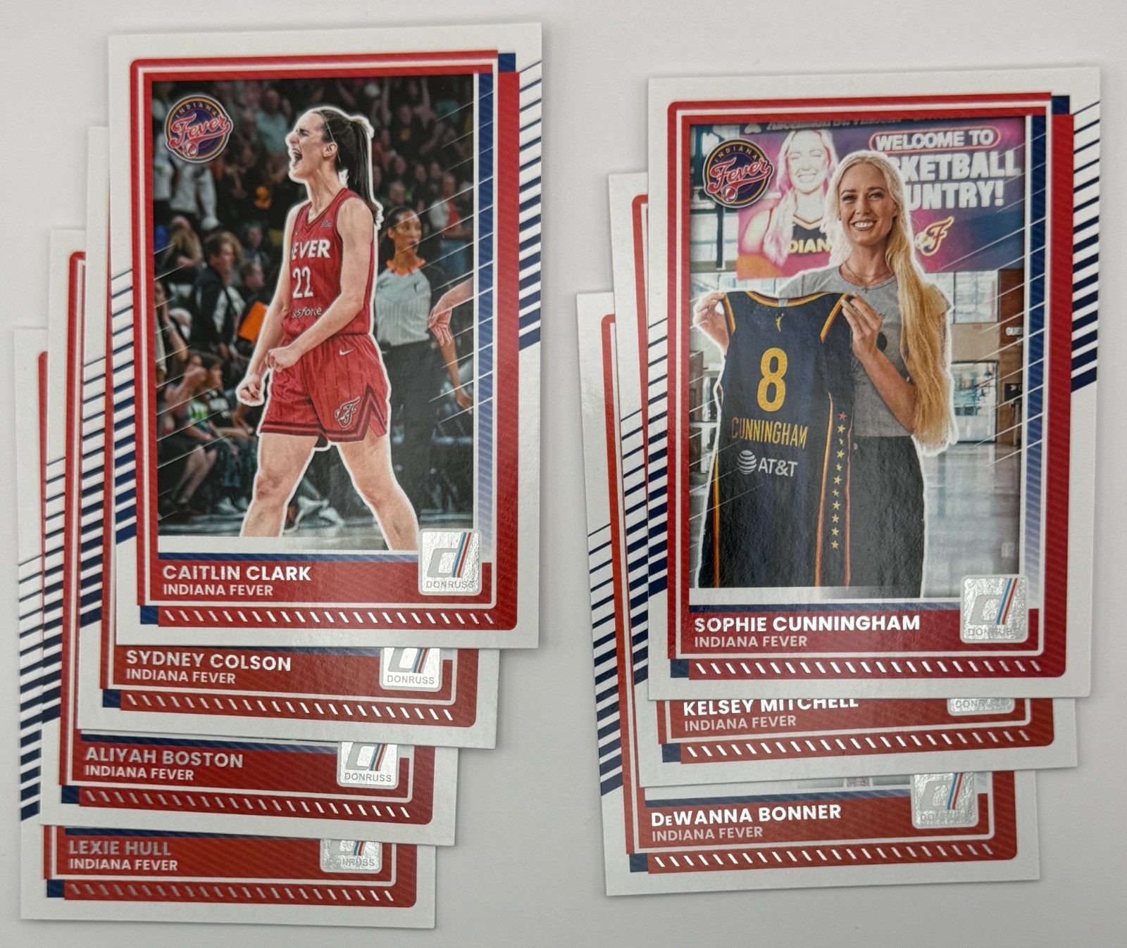 2025 Panini Donruss WNBA Indiana Fever Team Set (7) Caitlin Clark Aliyah Boston