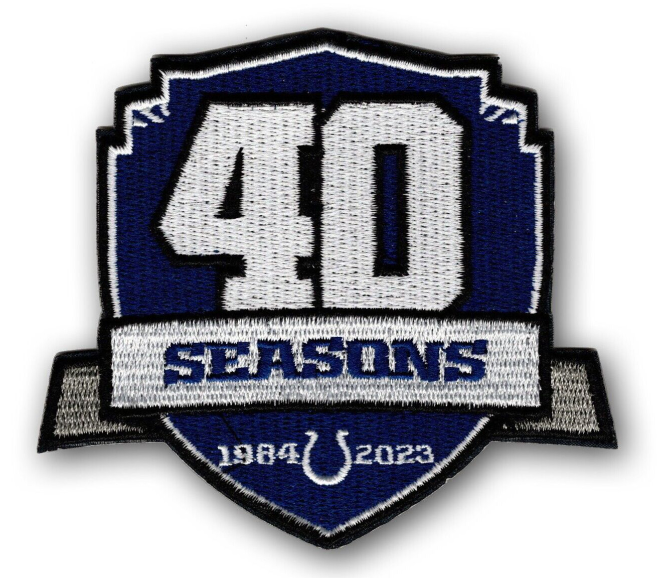 🏈 4″ 2023 INDIANAPOLIS COLTS 40 Seasons Iron-on Football Logo PATCH!