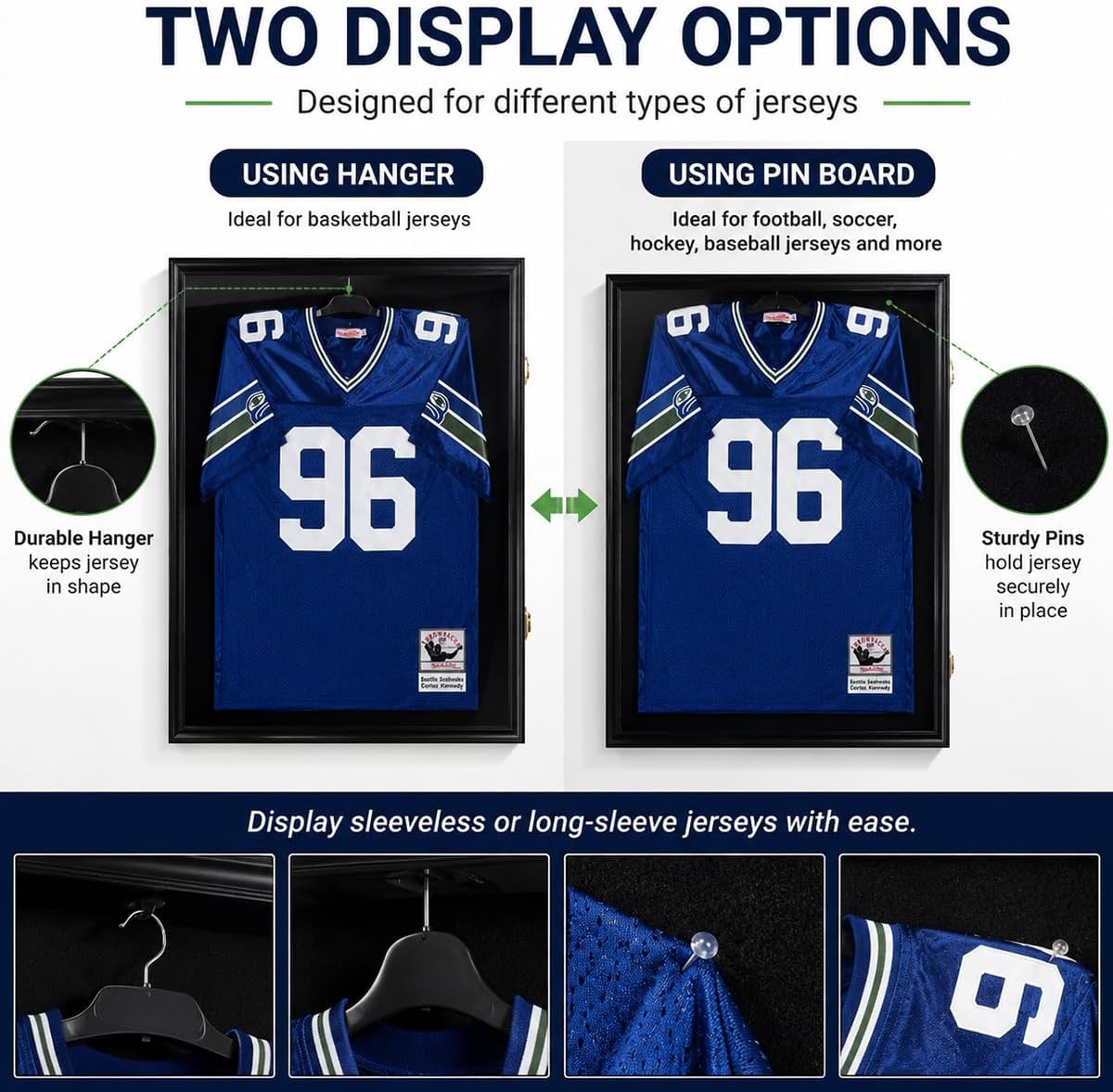 Jersey Frame Display Case Large Lockable Frames Shadow Box with UV Protection Ac