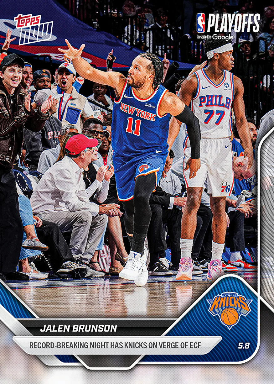 2025-26 Topps Now NBA 301 Jalen Brunson New York Knicks Record Breaking Night