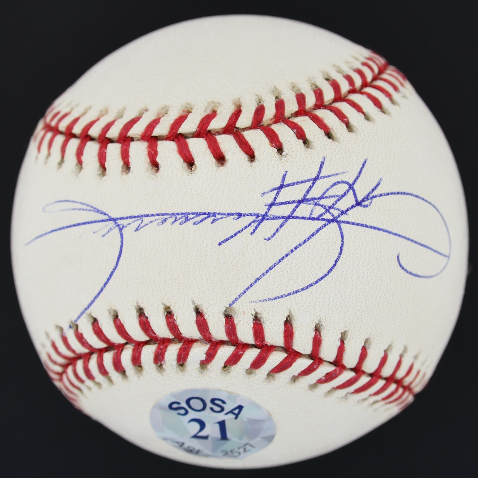 Sammy Sosa “21” Signed Autographed OML 2002 HRD Baseball JSA COA #JJ85569
