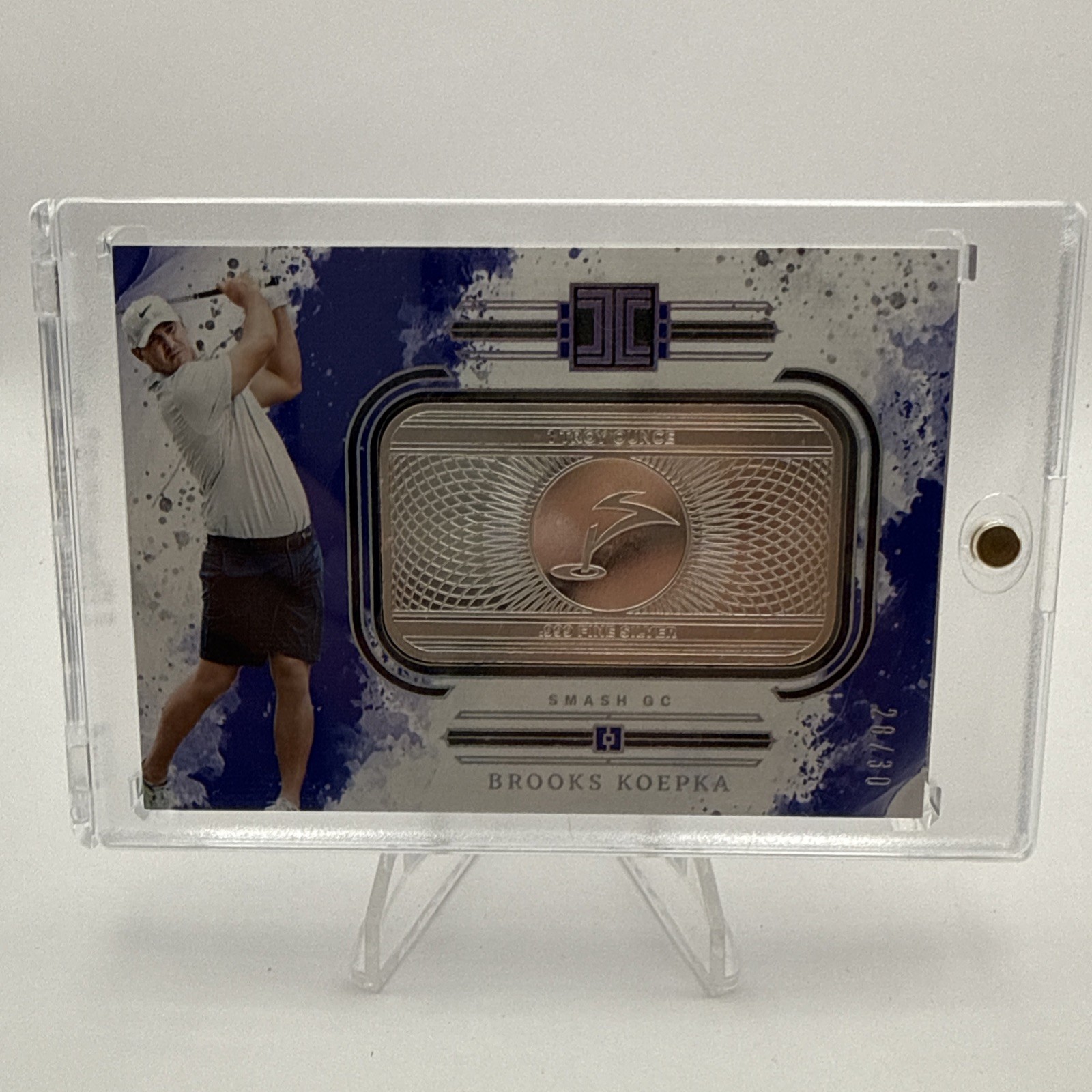 2025 Panini Impeccable LIV Golf Brooks Koepka Team Logos Silver Bar 1oz. /30