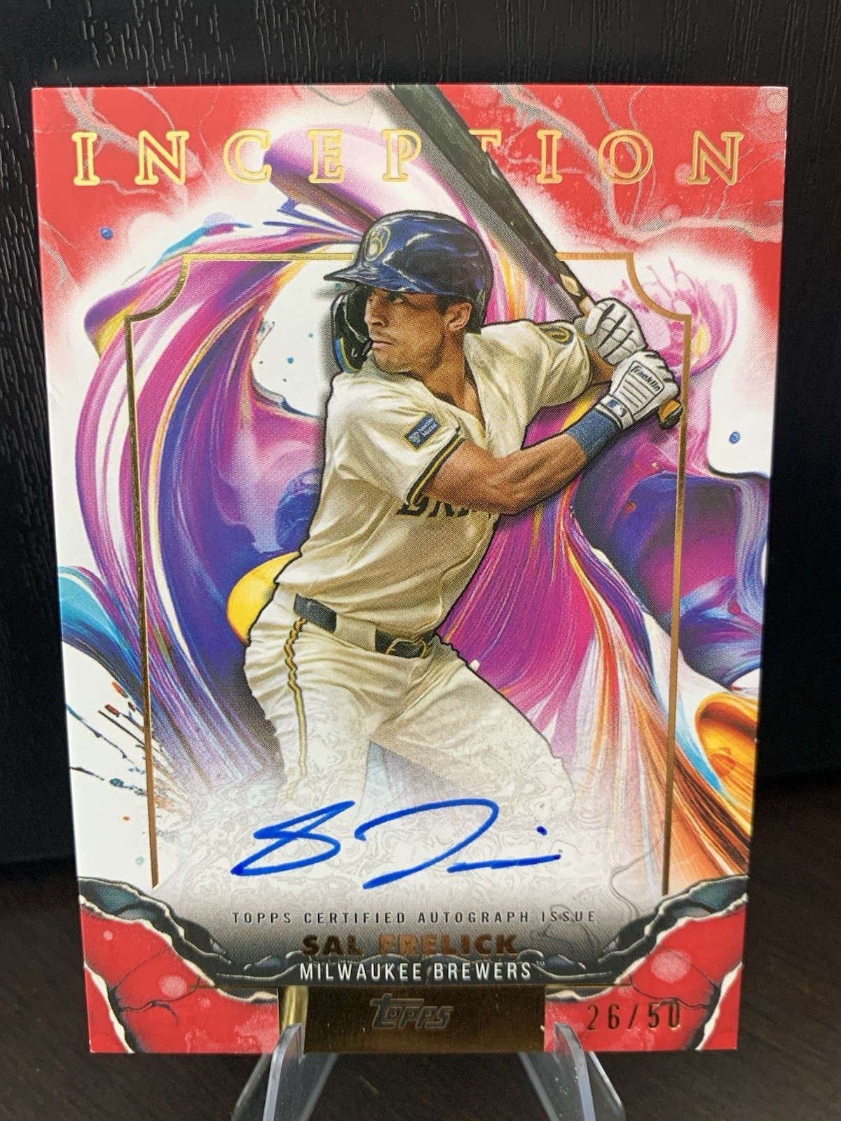 2025 Topps Inception -Rookie and Emerging Stars Autographs Sal Frelick Red /50