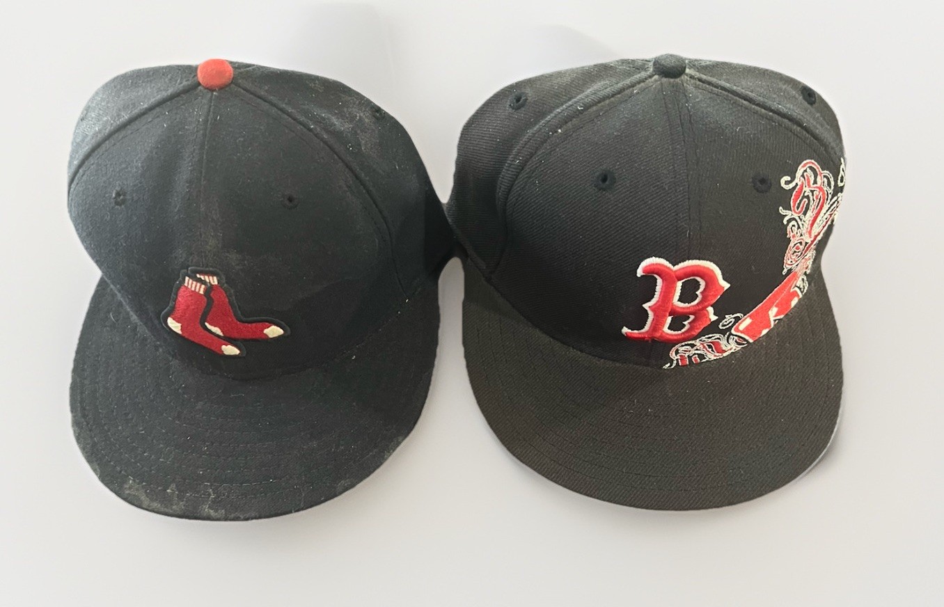 Boston Red Sox Hat Baseball Cap Fitted 7 1/4 New Era MLB Lot Of Two