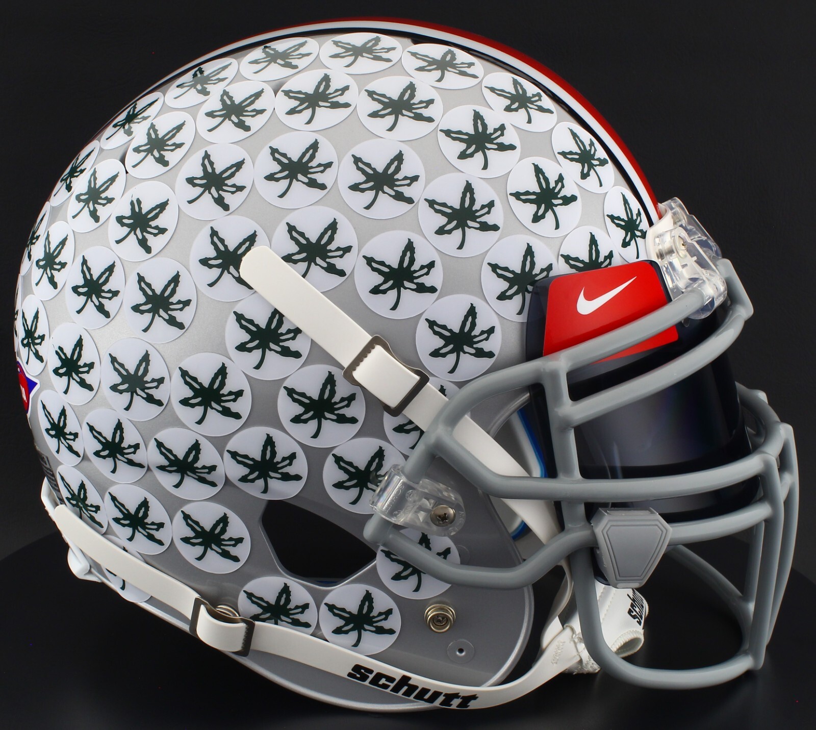 OHIO STATE BUCKEYES NCAA Full Size Replica Football Helmet with VISOR/EYE-SHIELD