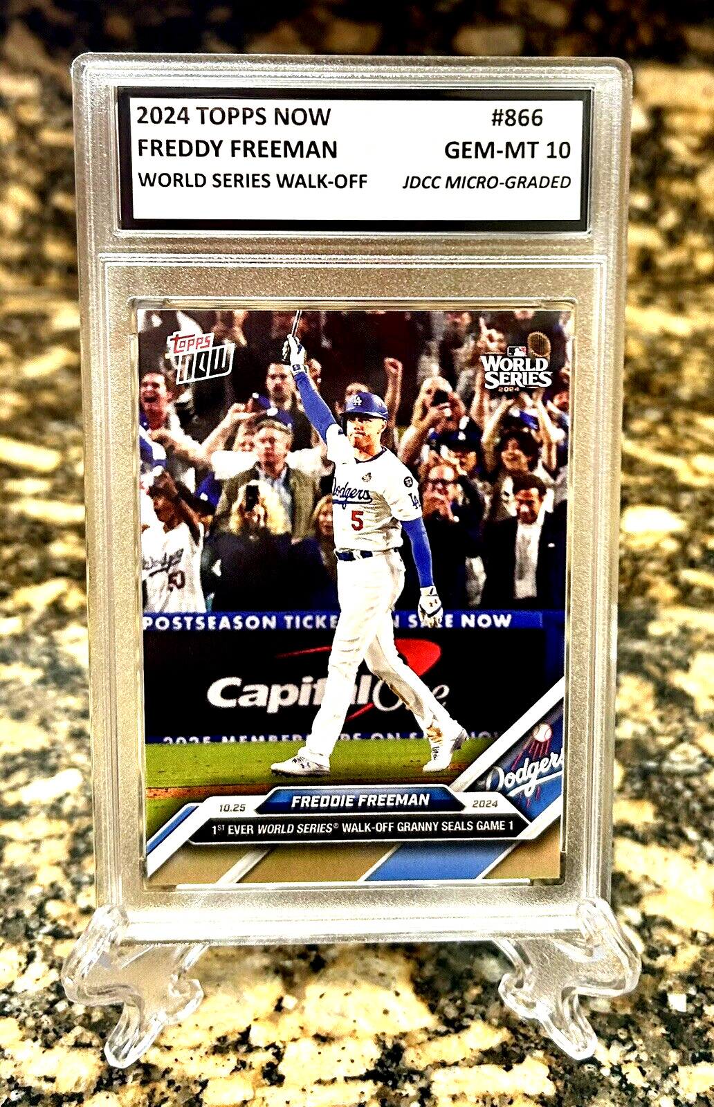 2 OHTANI & FREEMAN 2024 TOPPS NOW Walk-Off Slam GRADED GEM-MT 10 #722 & #866 Lot