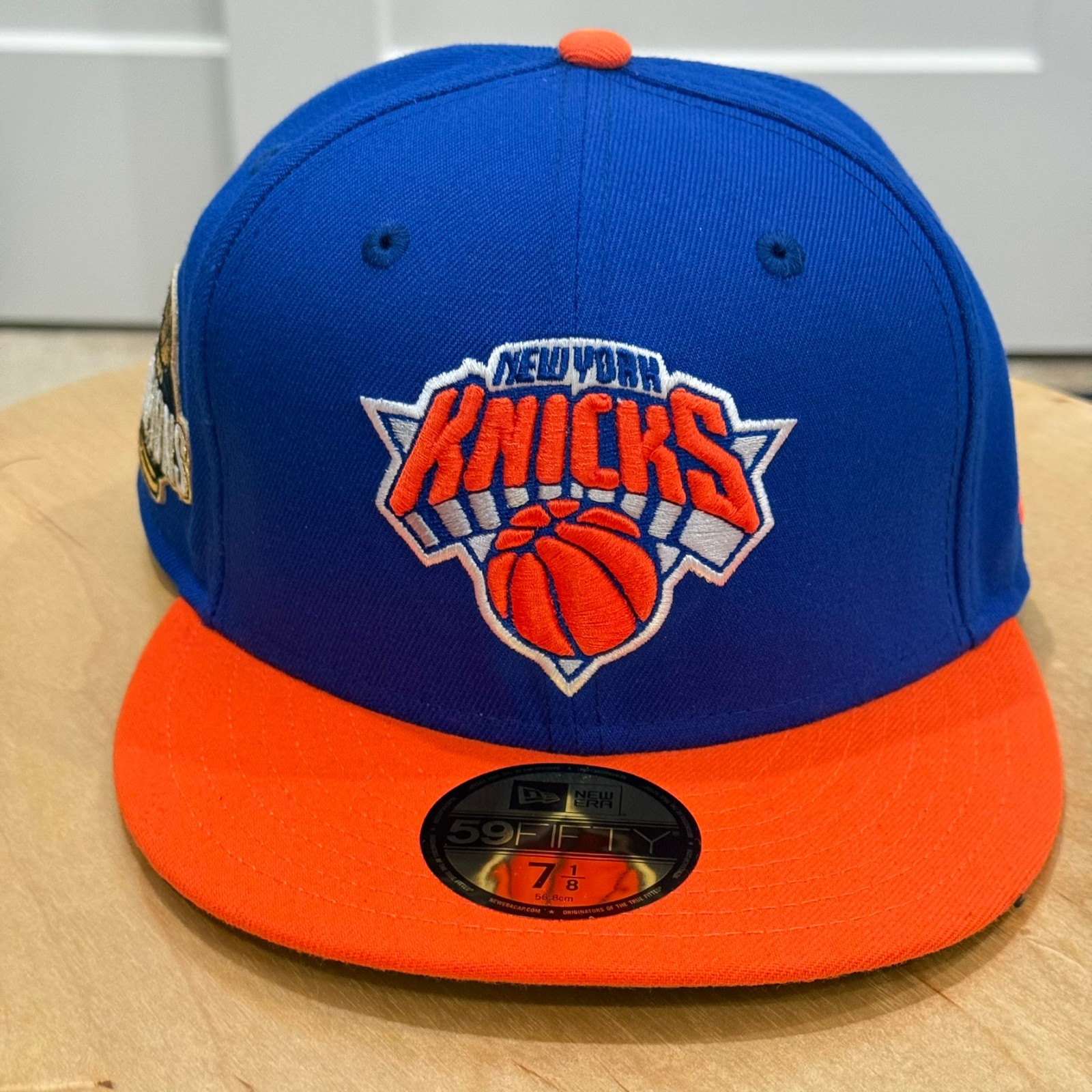 7 1/8 New York Knicks 2026 NBA Champions 59Fifty New Era Fitted Hat Blue Orange