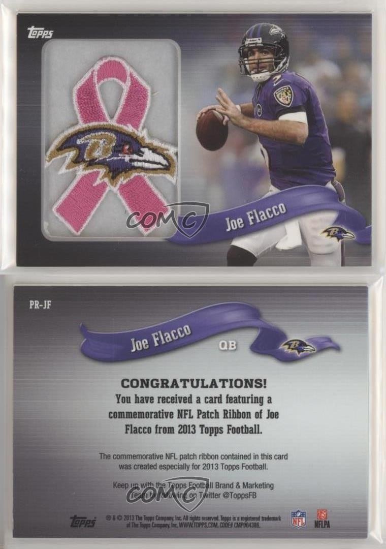 2013 Topps Blaster Exclusive Commemorative Team Ribbon BCA Joe Flacco Patch 05yf