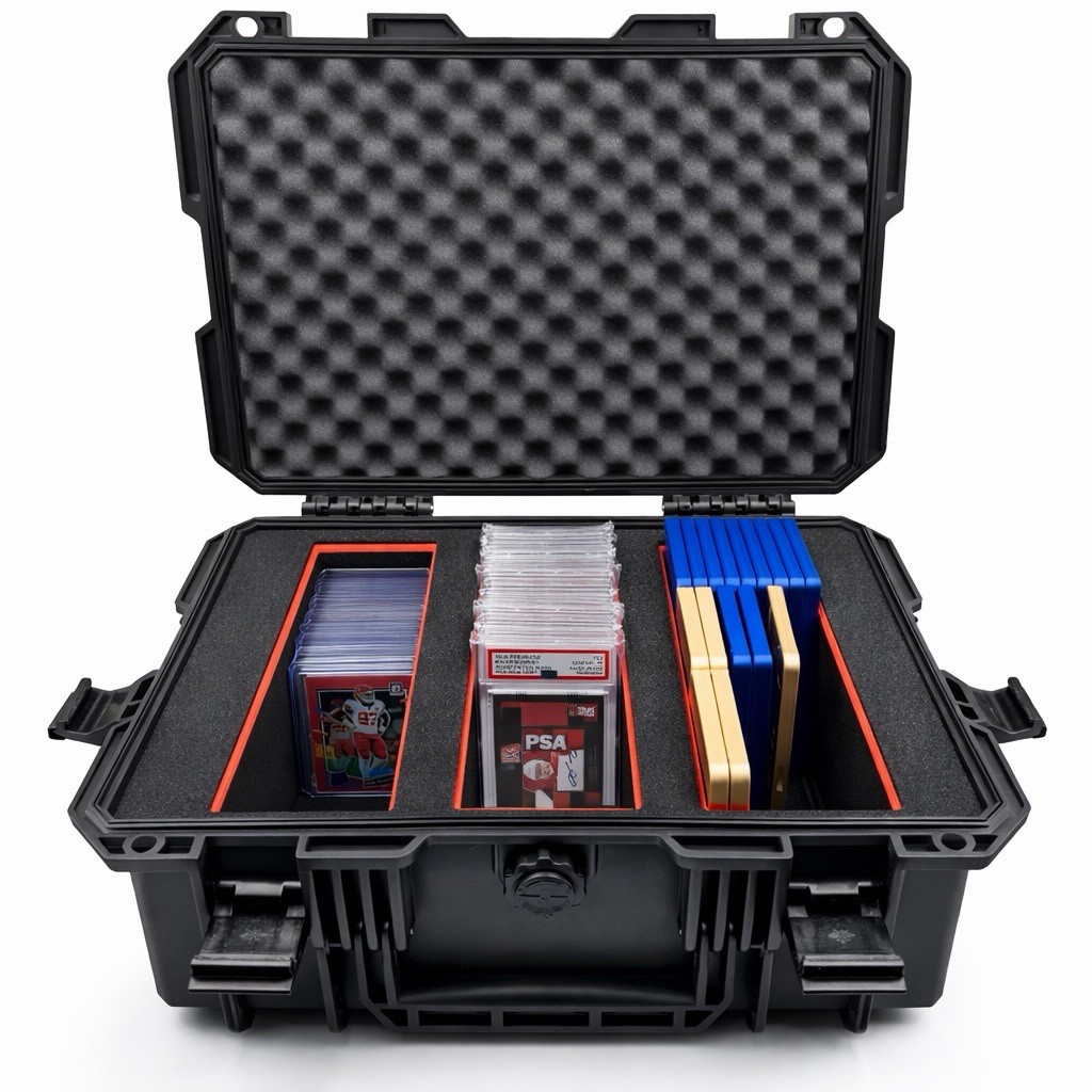 3 Row Graded Sports Card Storage Box PSA Slab Case Waterproof Fits Toploaders