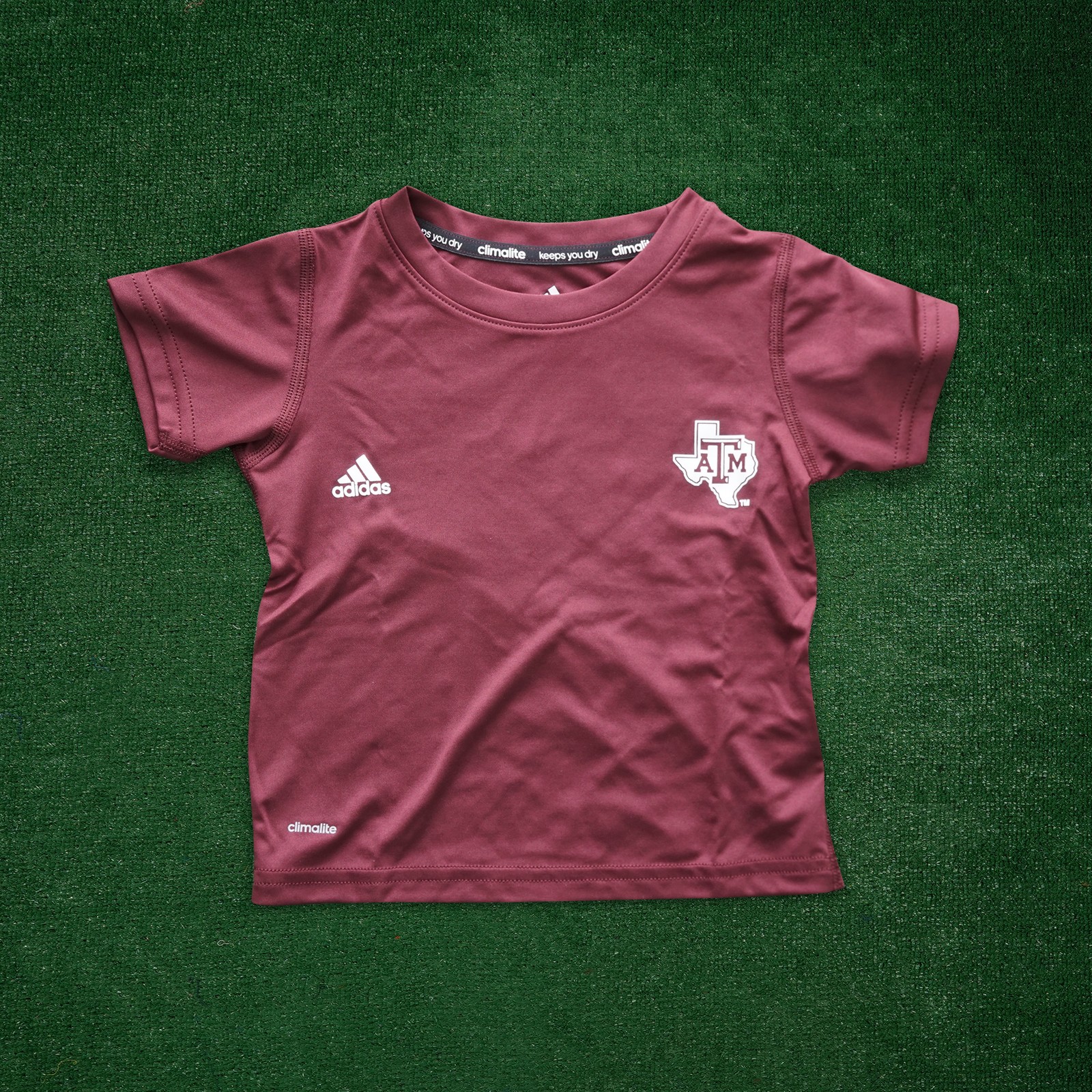 Texas A&M Aggies NCAA Adidas Toddler Maroon Sideline Lone Star Climalite T-Shirt
