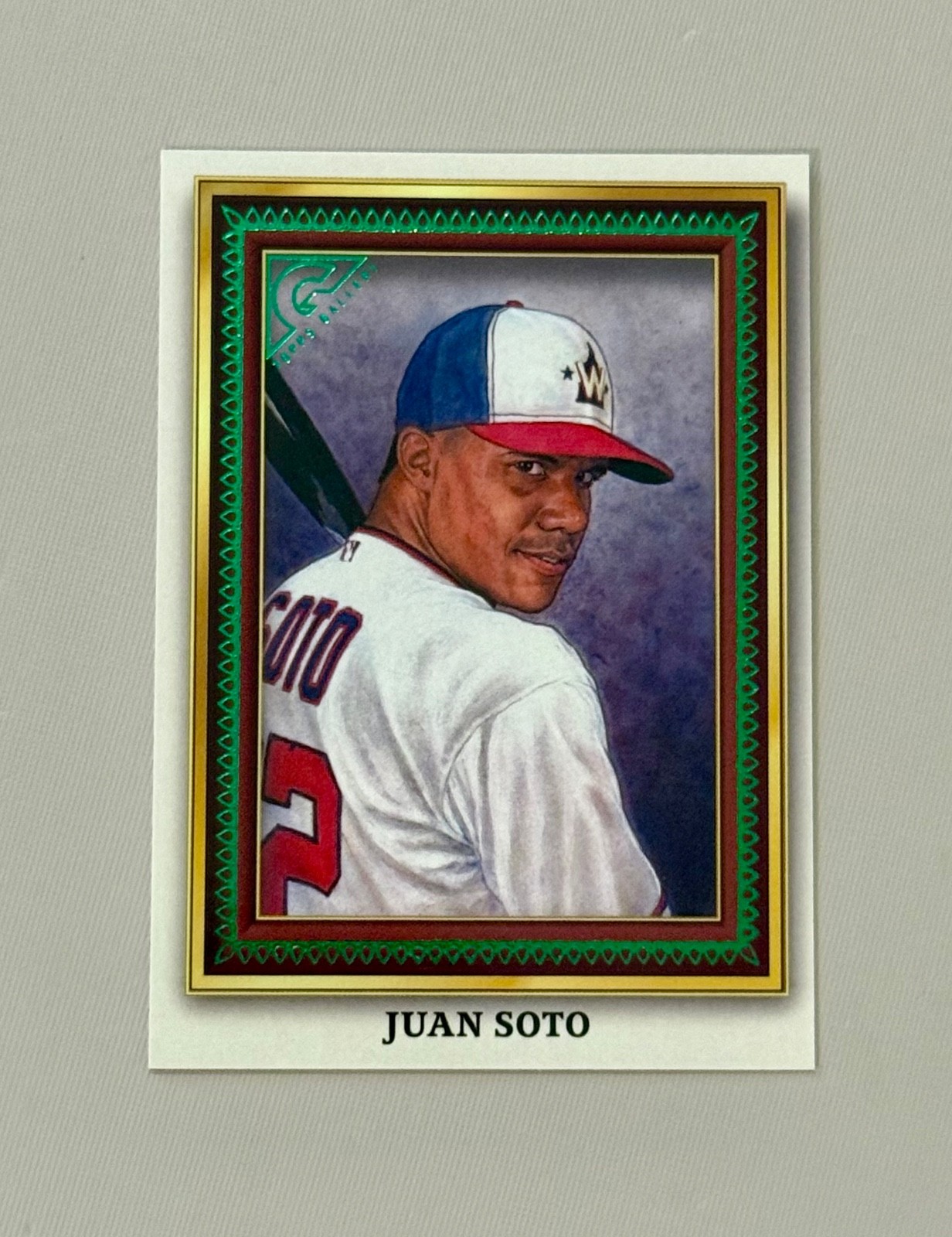 2022 Topps Gallery Portrait Juan Soto #PG-1 Green /250 SP HOF Numbered