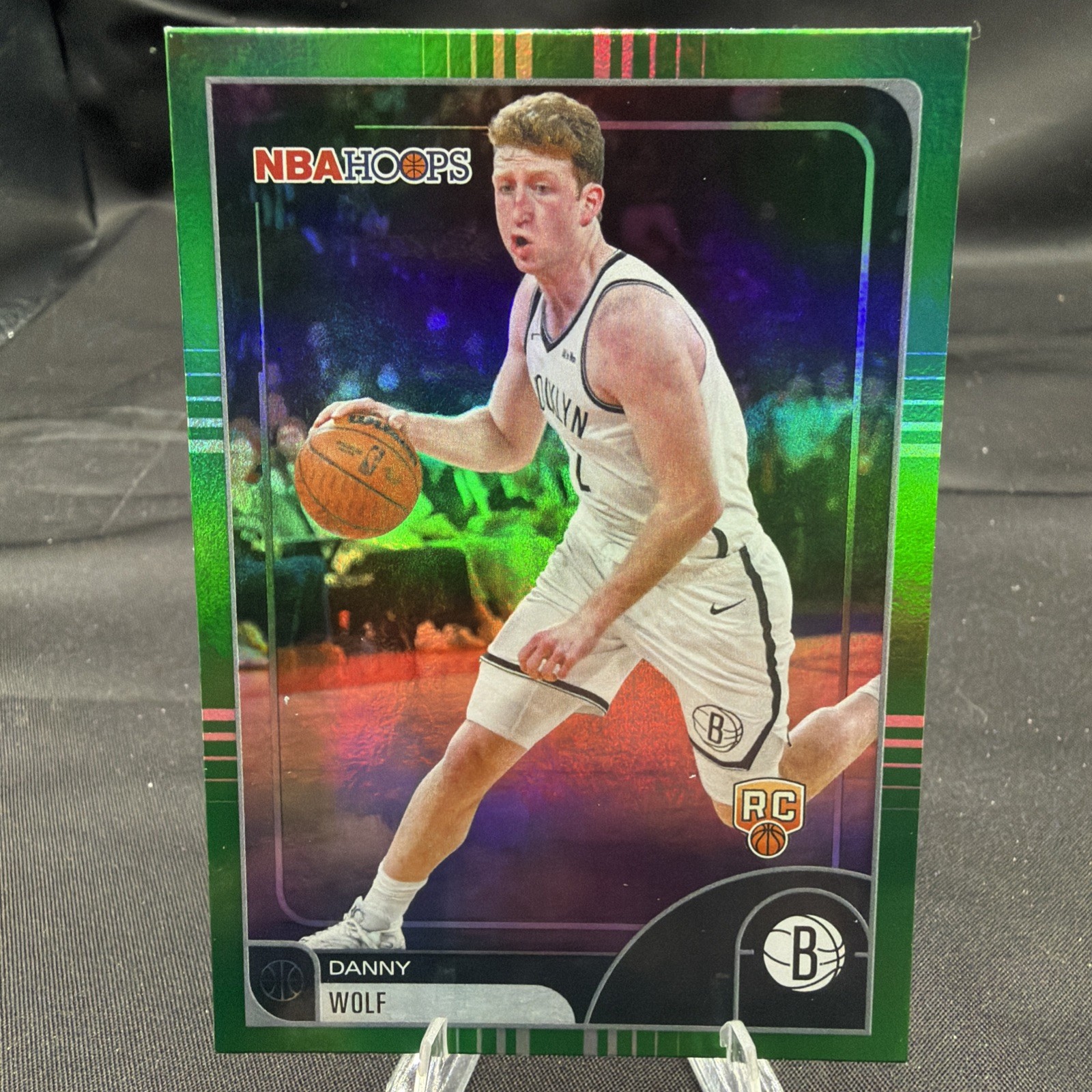 2025-2026 Topps NBA Hoops Danny Wolf RC Rookie Green Hoops Parallel