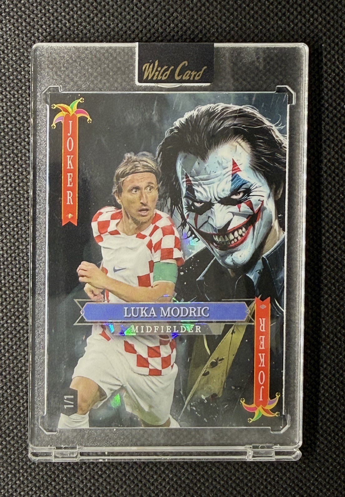 Luka Modric 1/1 Joker Cracked Ice 2025 Wild Card AC Milan Croatia