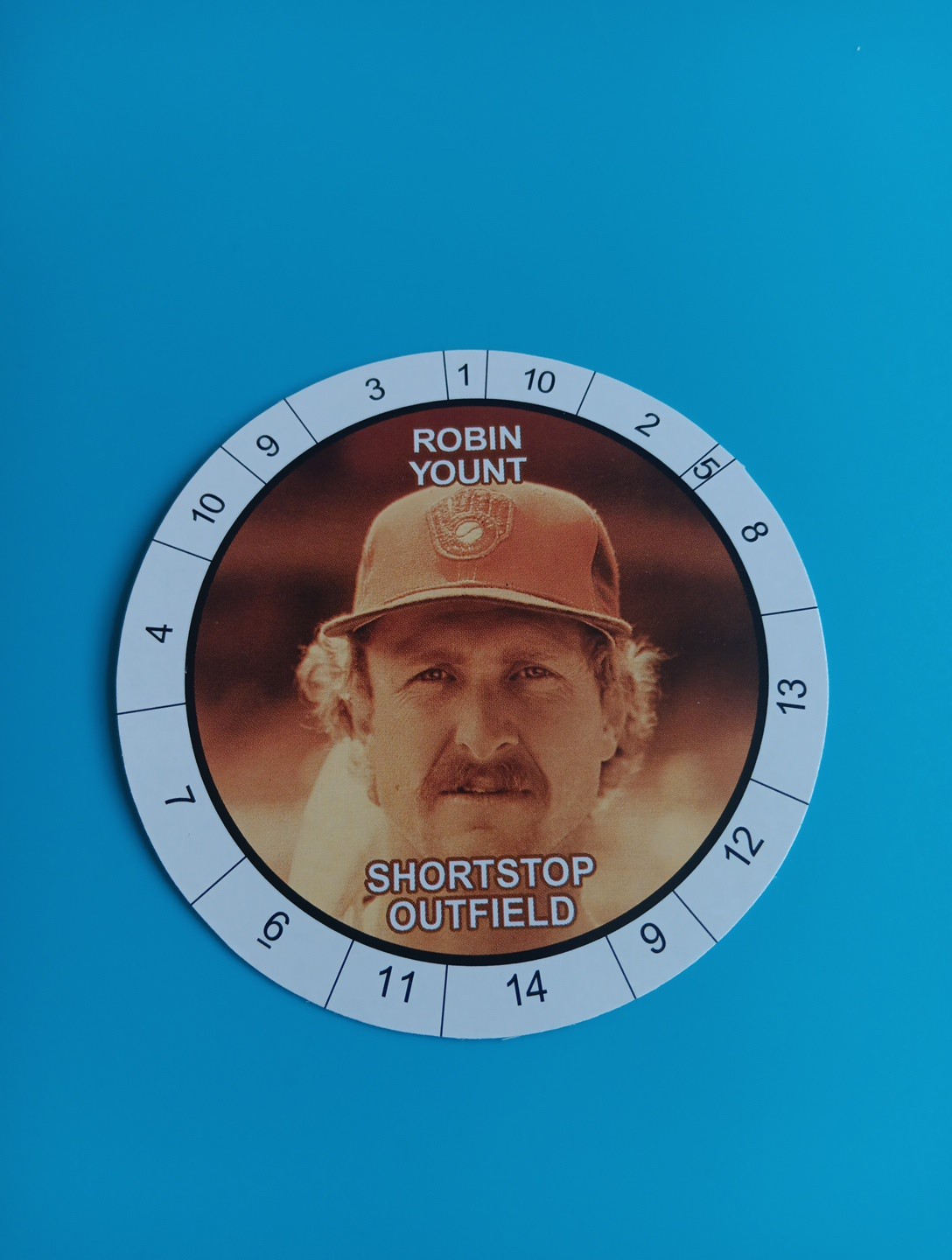 Robin Yount Rare Vintage Cadaco All Star Baseball Game Disc Card Brewers HOF