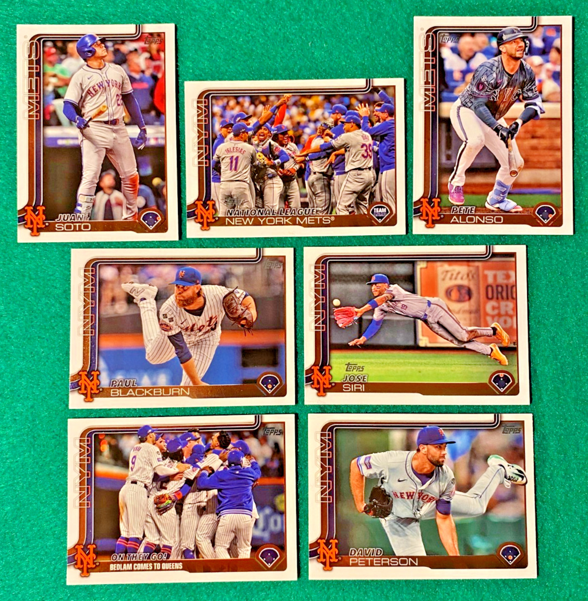 2025 Topps New York Mets Team Set Series 1 & 2 (24 Cards)