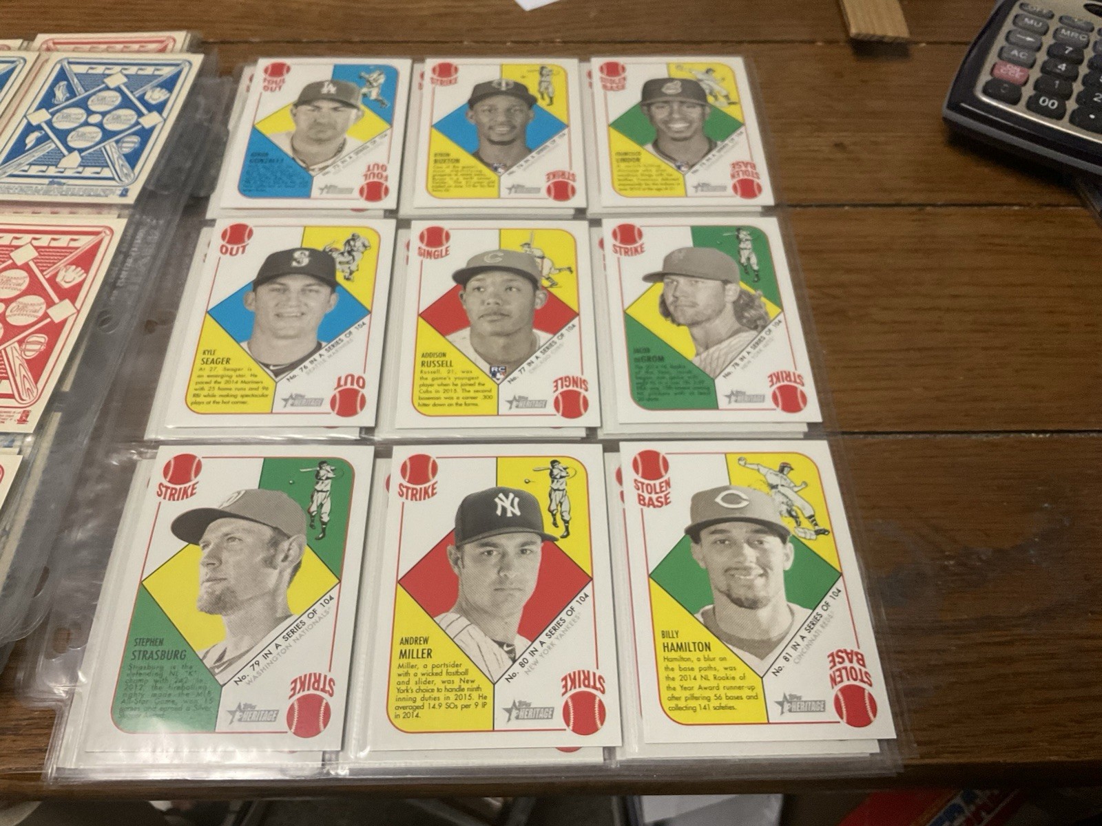 2015 TOPPS HERITAGE BASEBALL GAME SET 1-104 1951 Collection