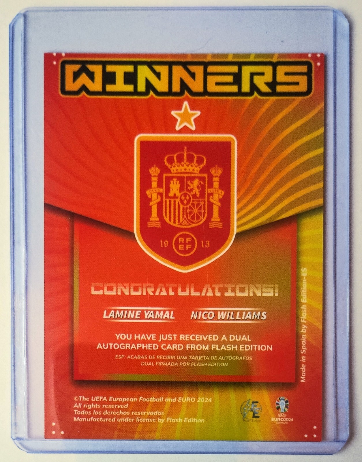 UEFAEURO 2024 Spain Gold & Silver Dual Edition Lamine Yamal (Printed signature)⭐