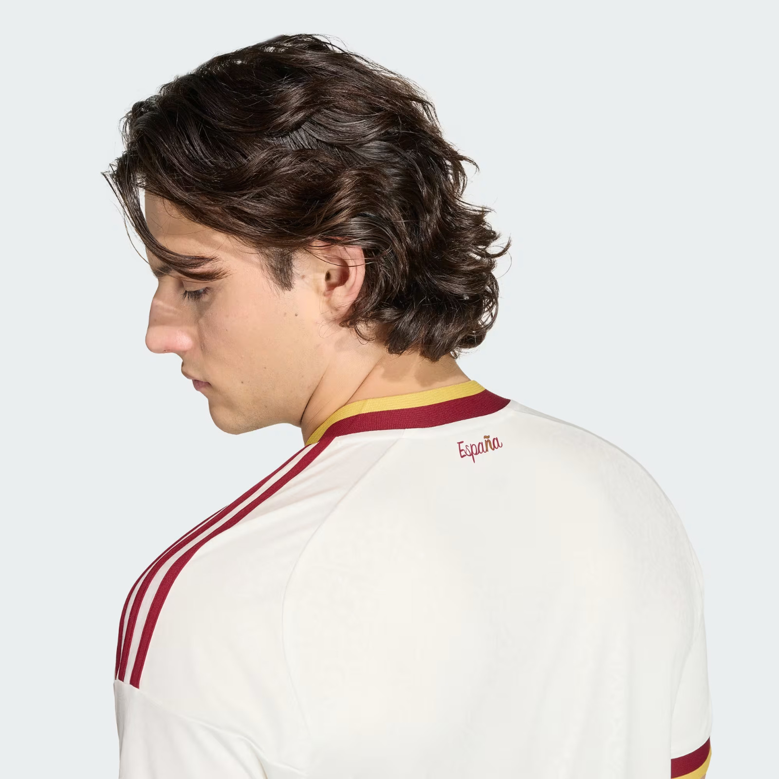 Spain 26 Away Soccer Jersey Men’s Off White Football Shirt