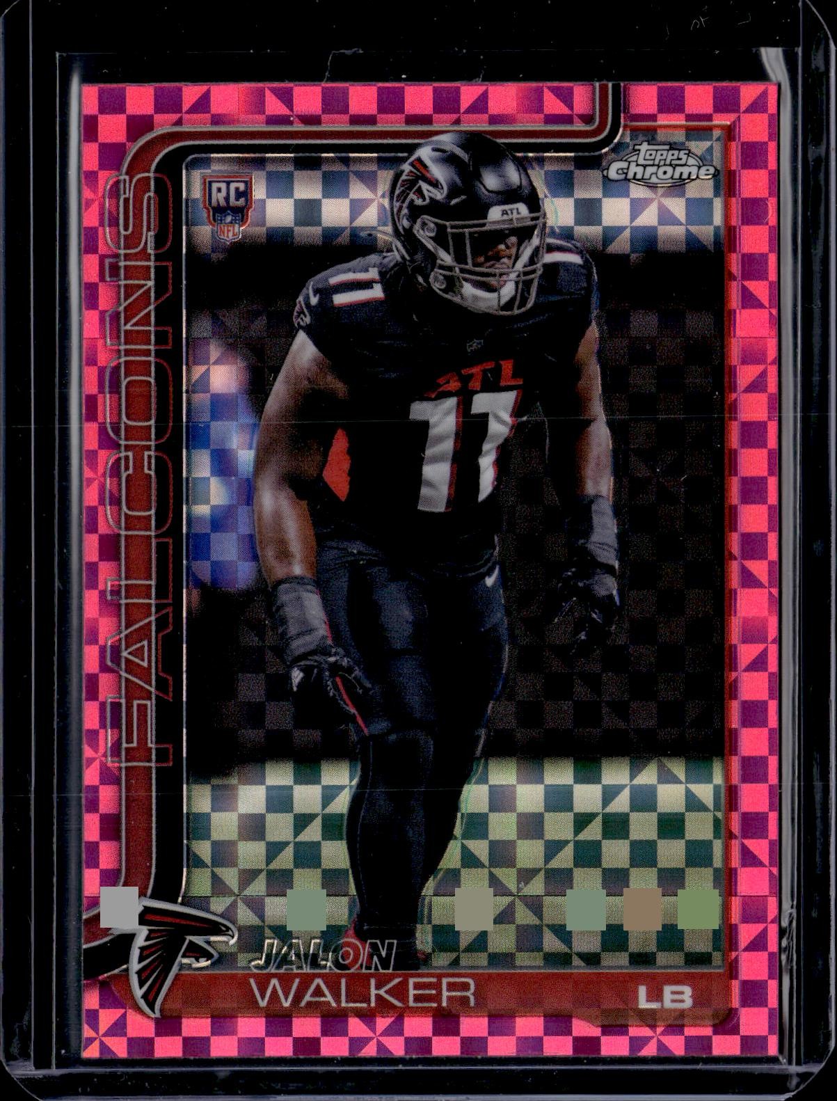 2025 Topps Chrome #354 Jalon Walker Pink X-Fractor