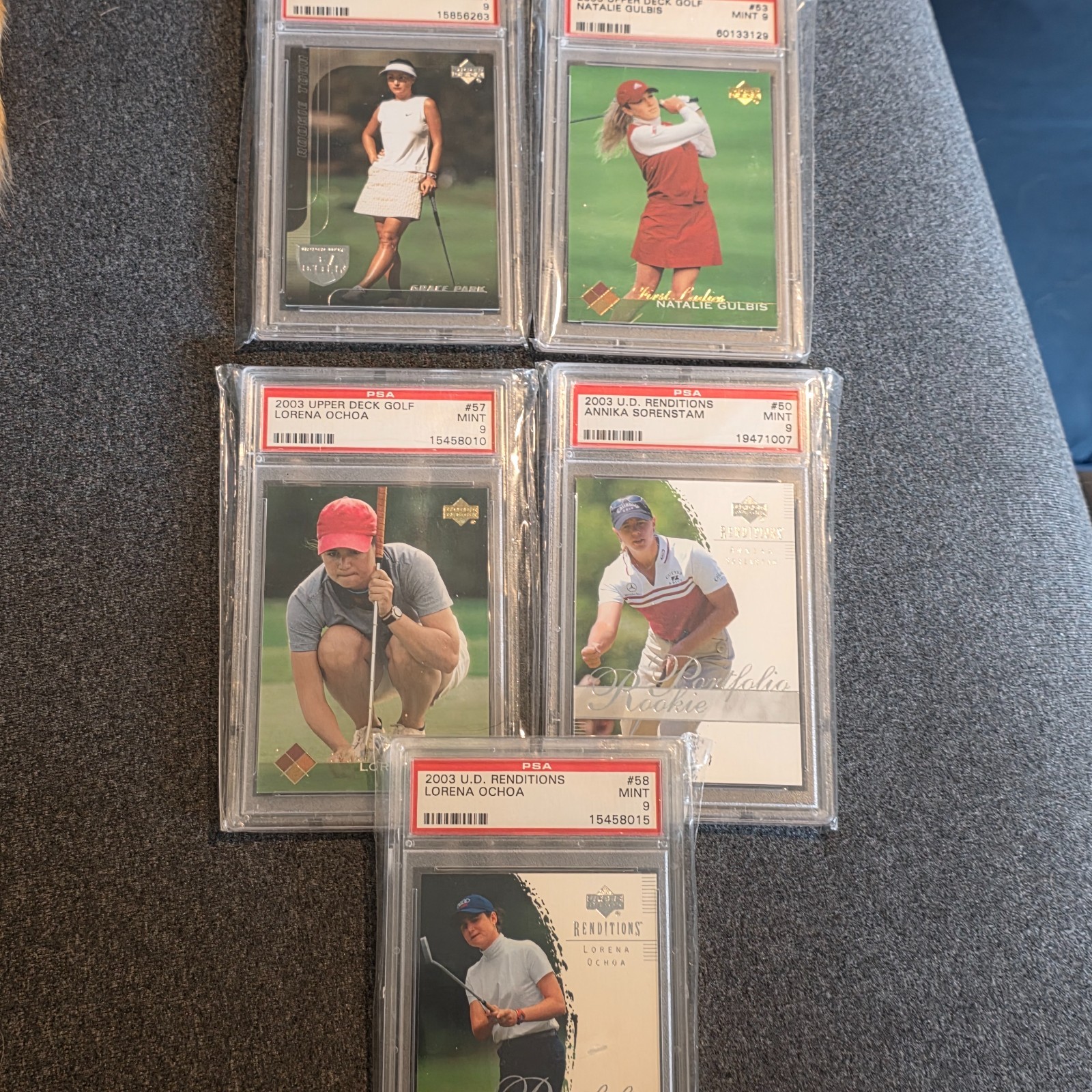 PSA Golf Card Lot LPGA Superstars Ochoa Sorenstam Gulbis Park PSA Graded 9