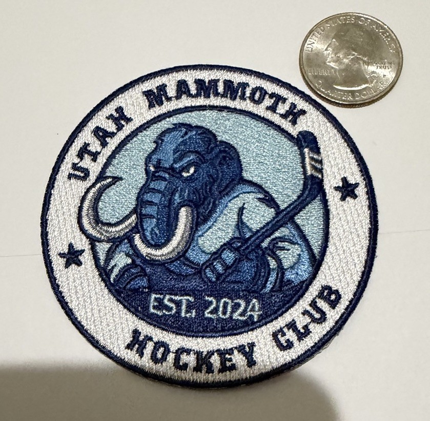 UTAH MAMMOTH EMBROIDERED IRON ON PATCH 3”x 3” BEAUTIFUL!