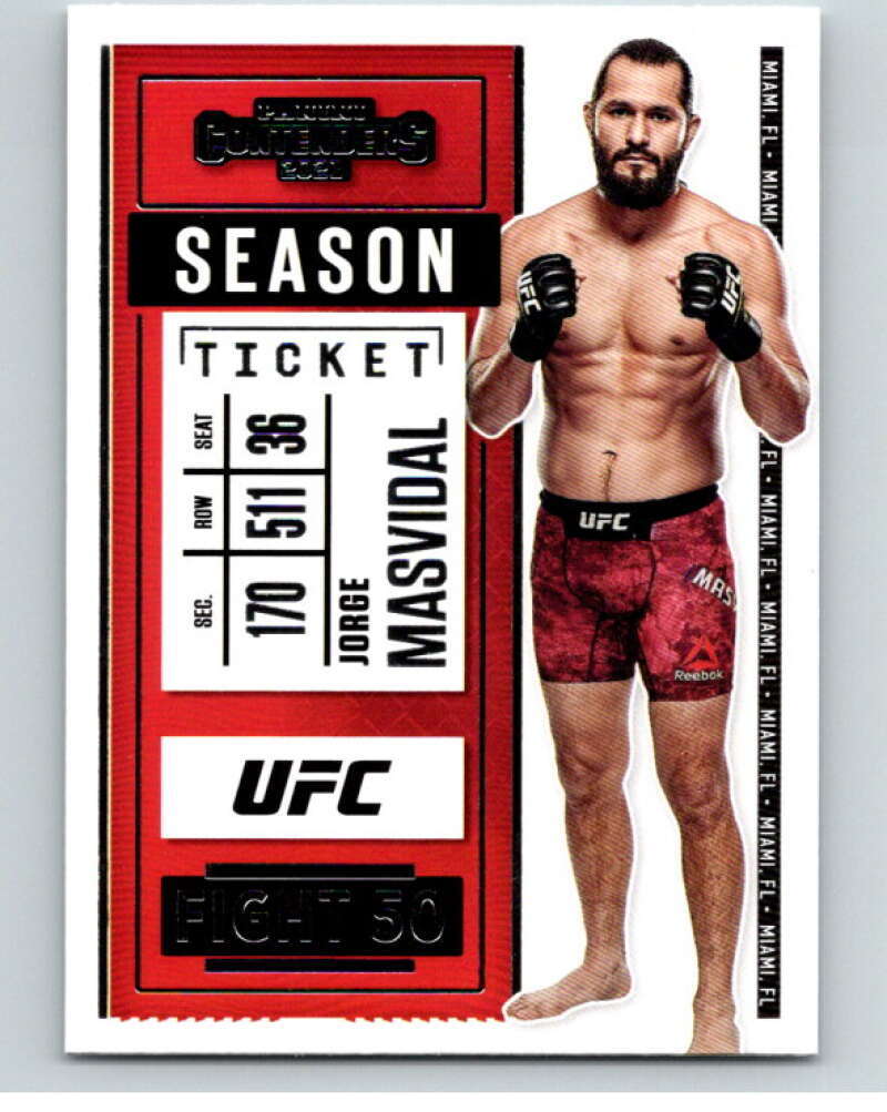 2021 Panini MMA Chronicles Contenders Season Ticket #8 Jorge Masvidal V85569